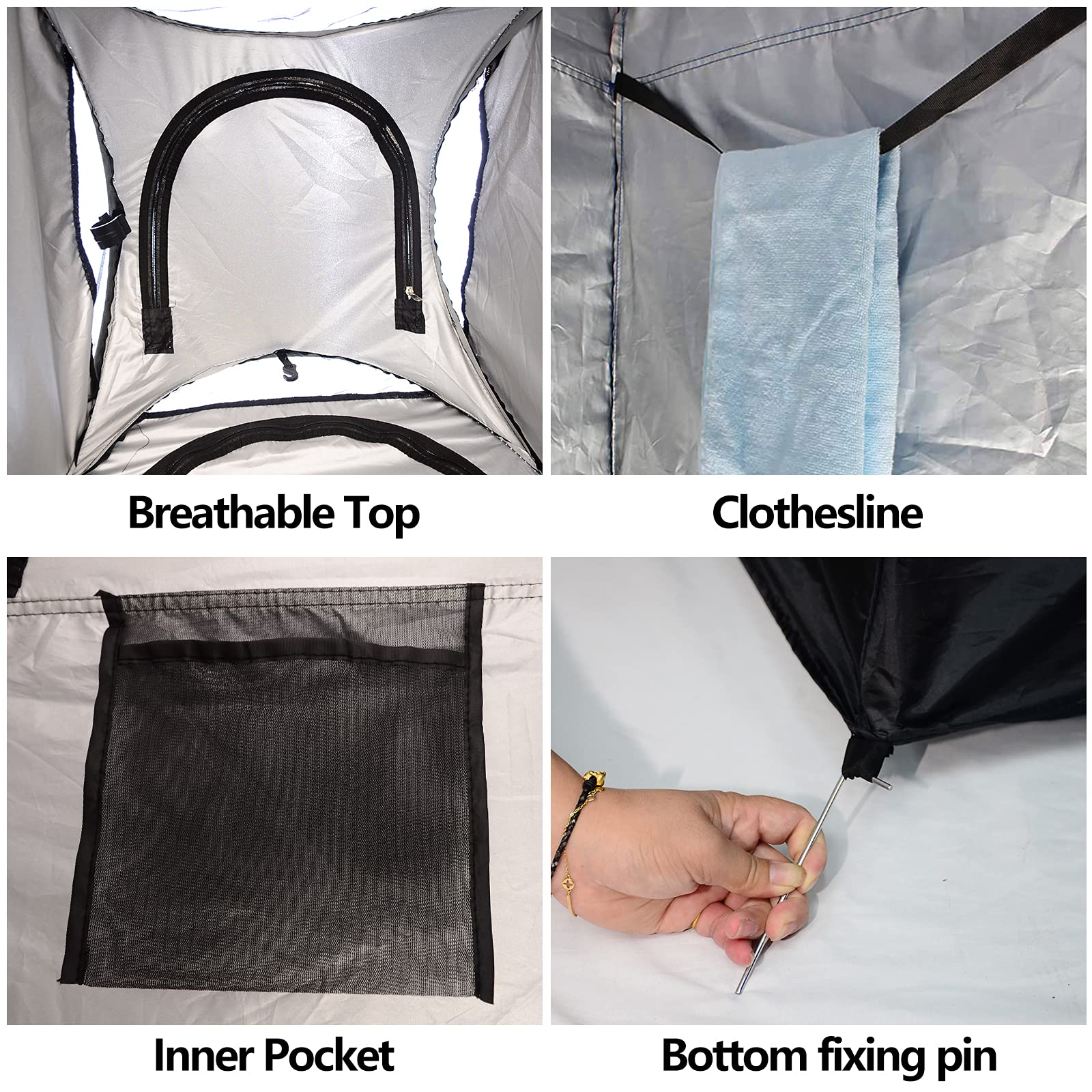 Portable Pop Up Shower Tent, Camp Toilet Tent