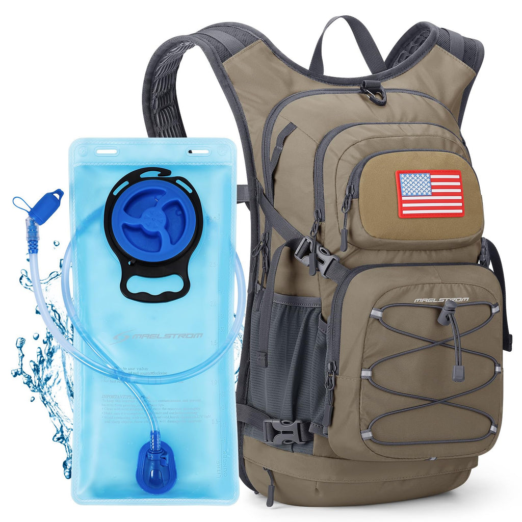 Hydration Hiking Backpack with 2L/3L Water Bladder, High Flow Bite Valve