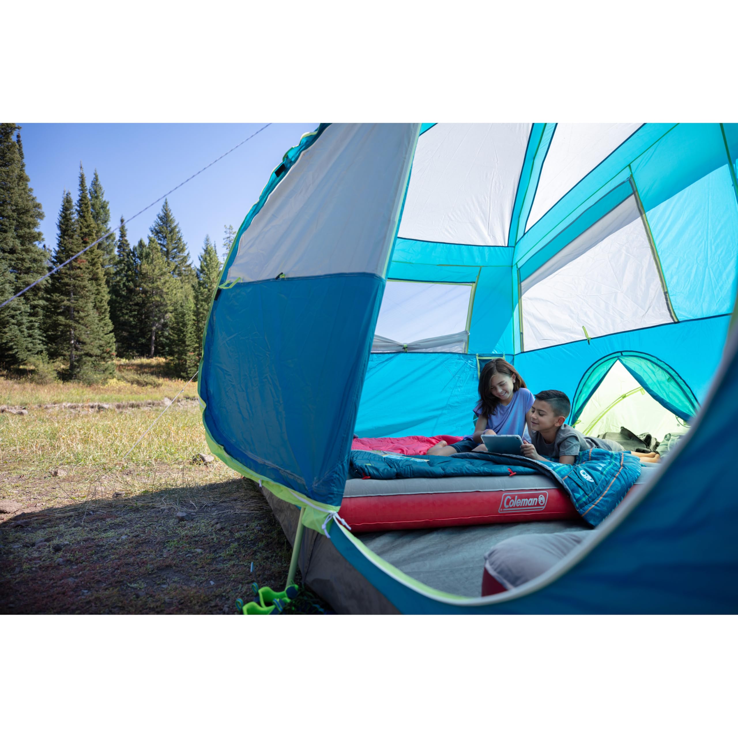 Coleman Kids 50°F Sleeping Bag, Comfortable Youth Sleeping Bag Fits Children up to 5ft Tall, Machine Washable