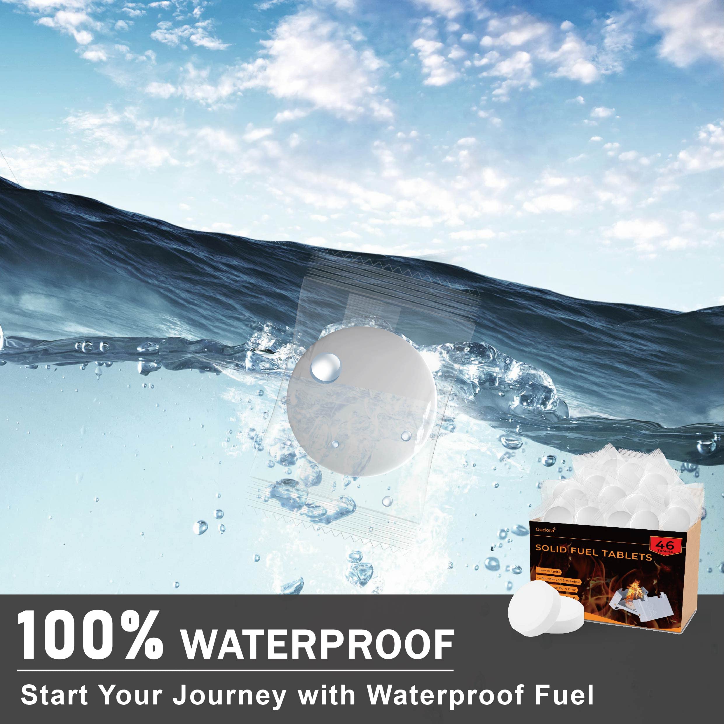 Godora Solid Fuel Tablets - Compact Size, High Energy, Safe and Reliable
