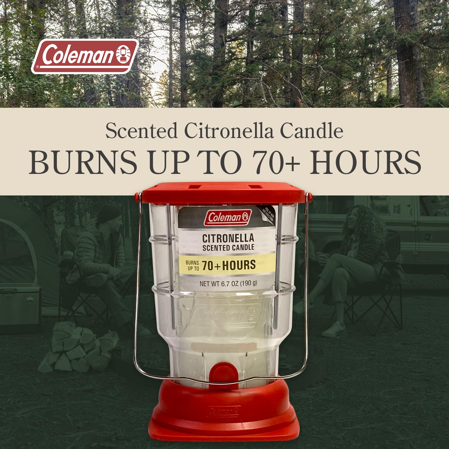 Coleman 70+ Hour Citronella Candle Outdoor Lantern