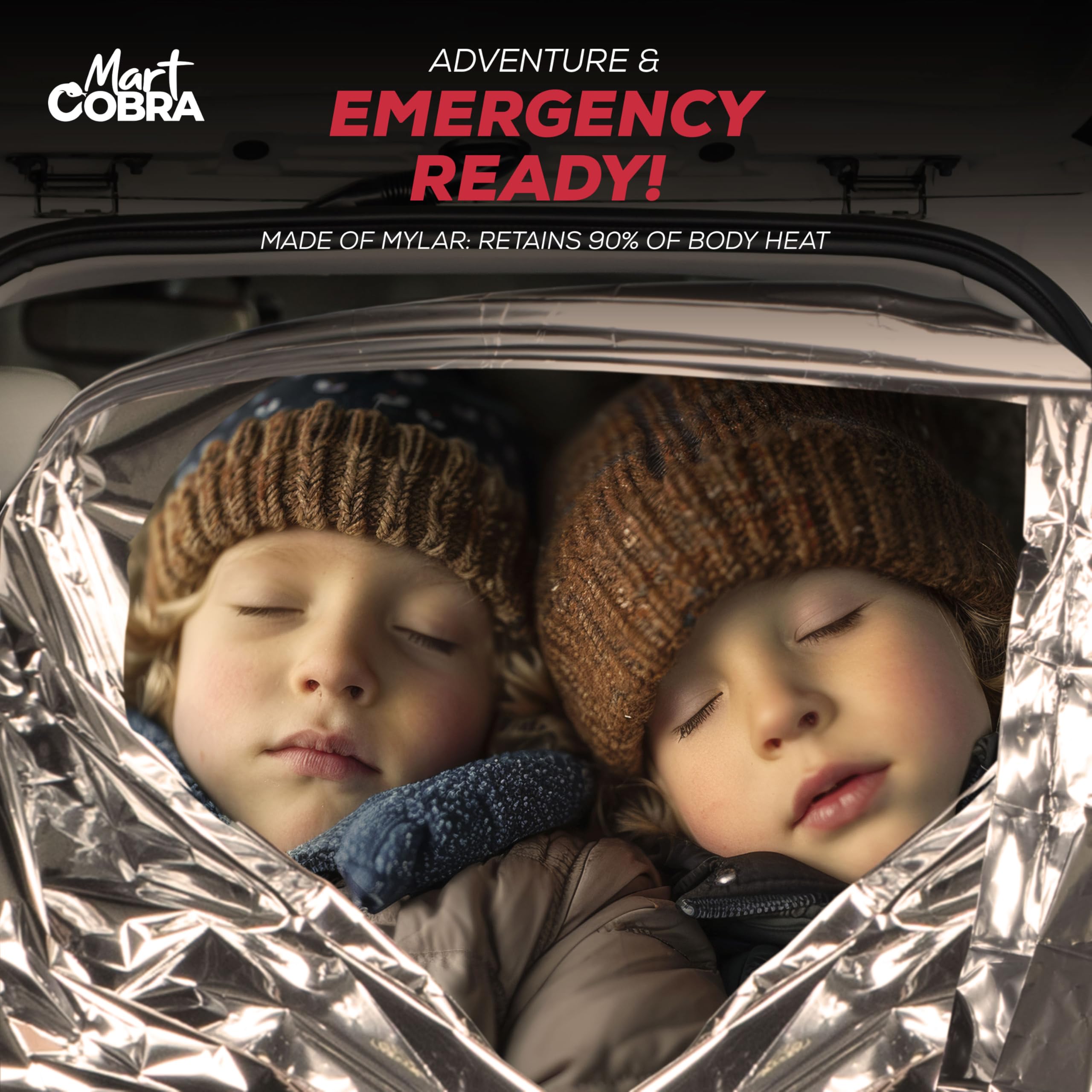 Emergency Blanket 4-Pack Space Mylar Blankets