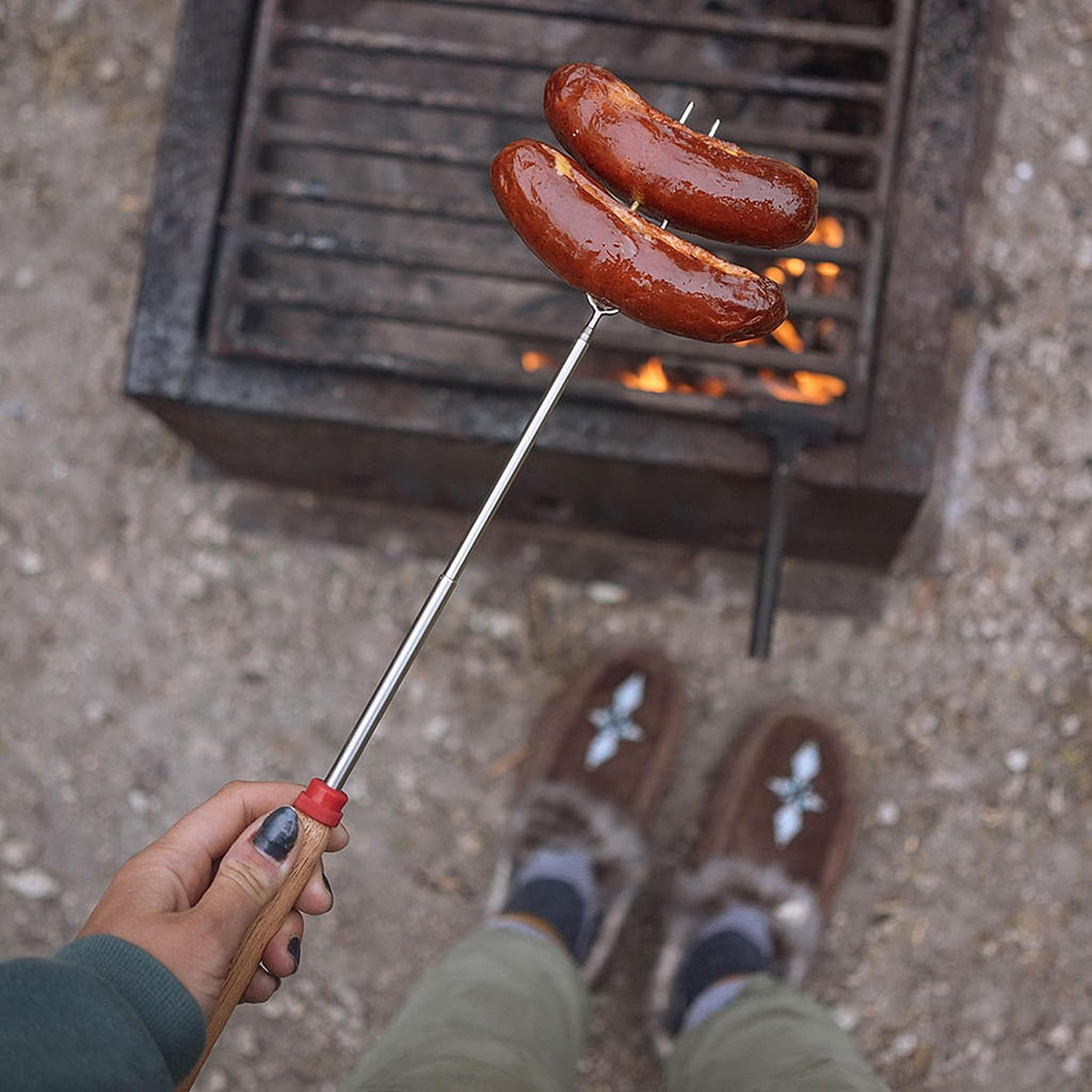 Coghlan's Telescoping Roasting Fork – Stainless Steel Skewers, Extends 12.5" to 34"