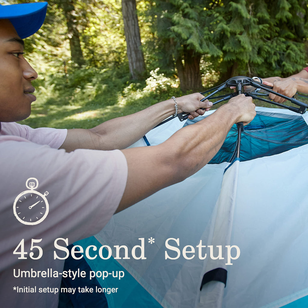 Coleman Camp Burst 4-Person Camping Tent, Pop-Up Tent with Easy Setup