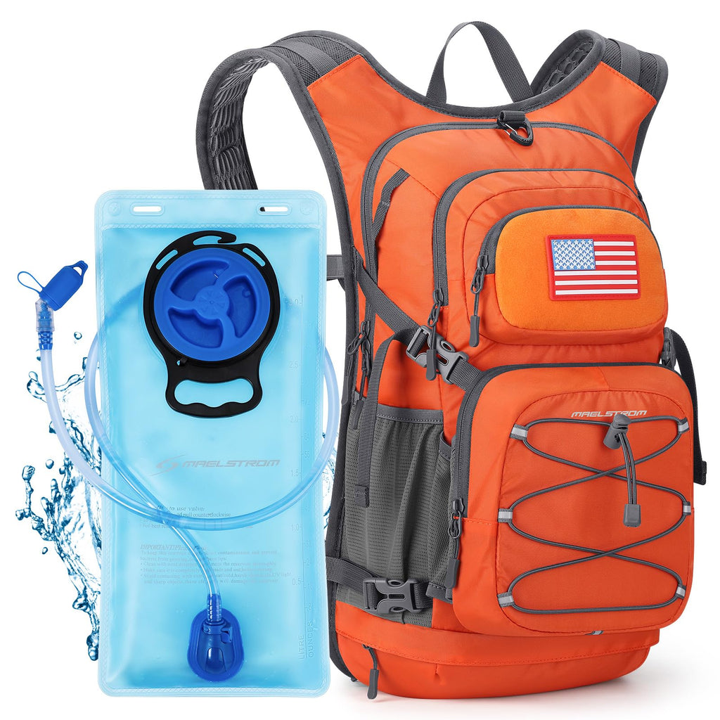 Hydration Hiking Backpack with 2L/3L Water Bladder, High Flow Bite Valve