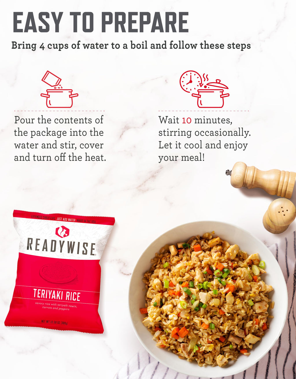 ReadyWise 7 Day Emergency Food Supply – 60 Servings Grab Bag