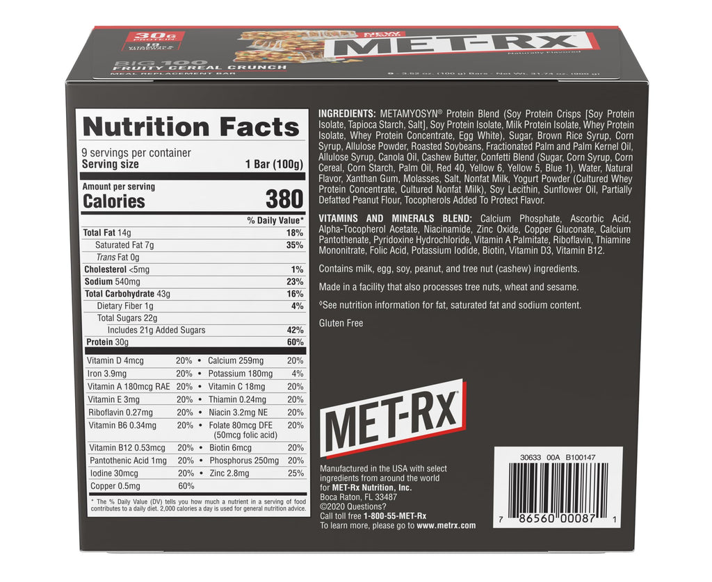 MET-Rx Meal Replacement Bars