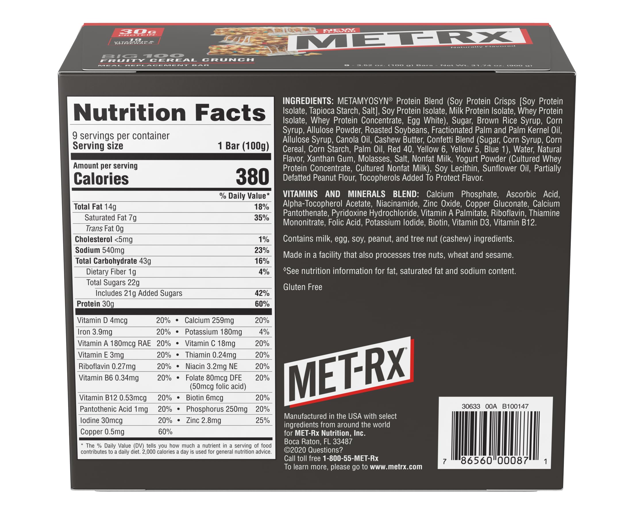 MET-Rx Meal Replacement Bars