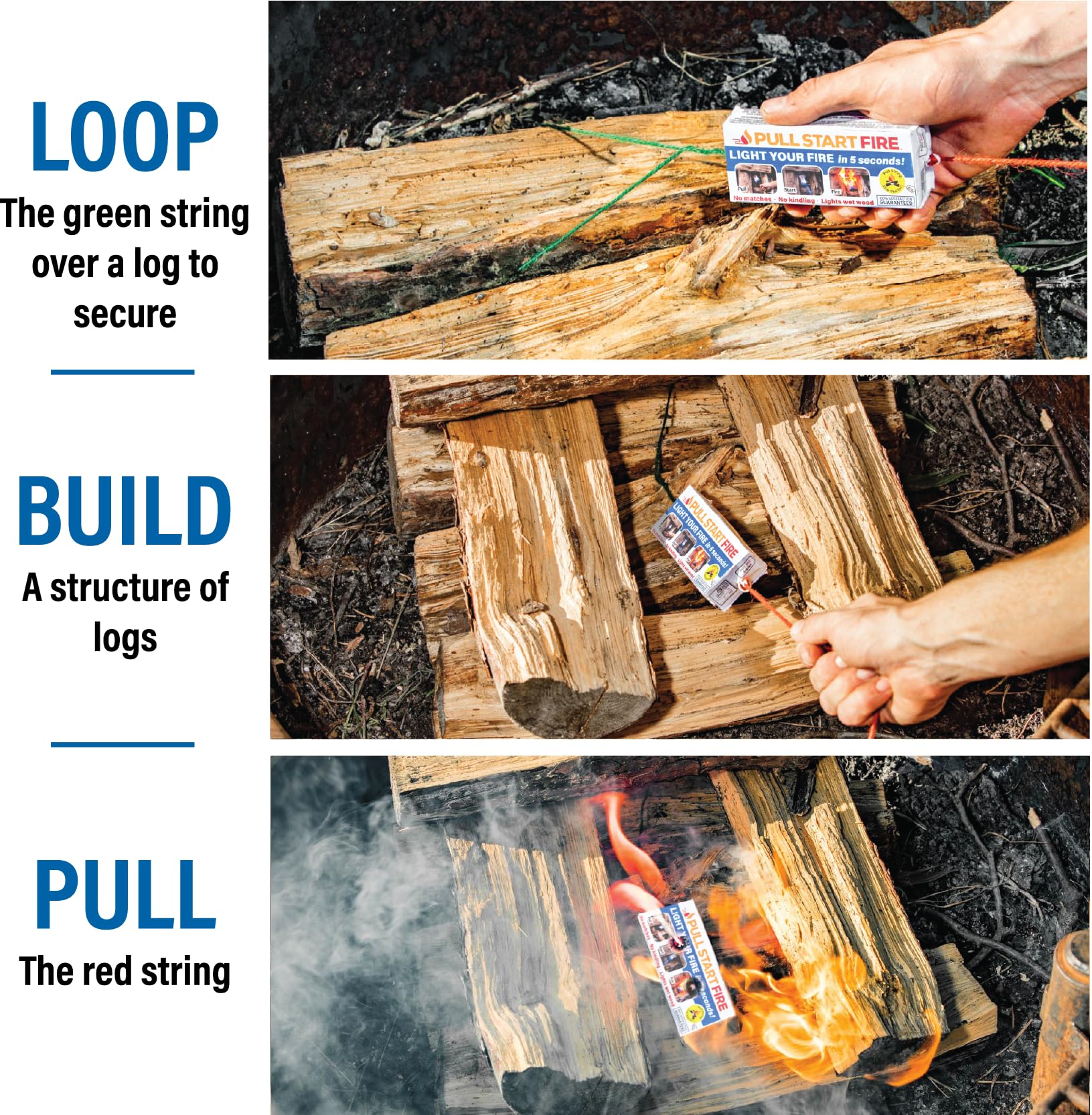 Pull String Firestarter | No Matches Required