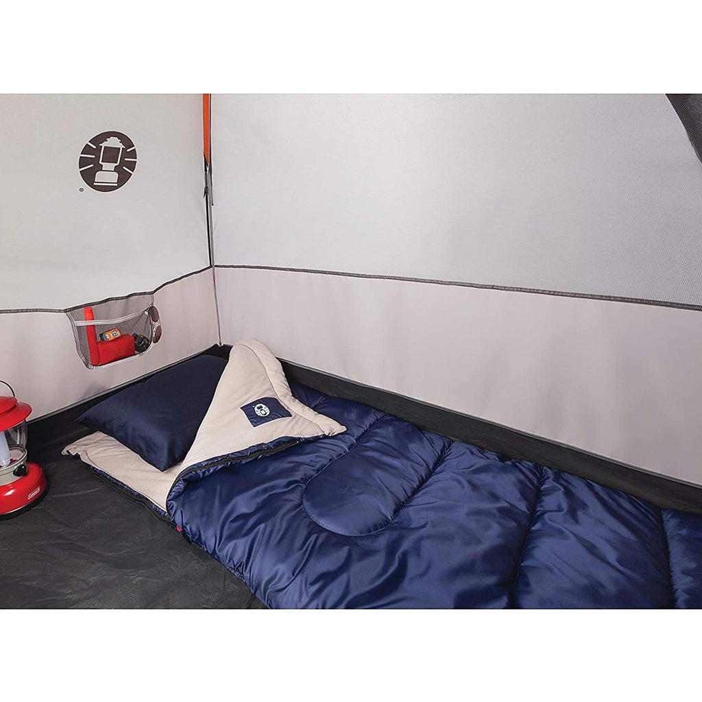 Coleman Brazos 20/30°F Adult Cool-Weather Sleeping Bag with No-Snag Zipper & Stuff Sack, Machine Washable