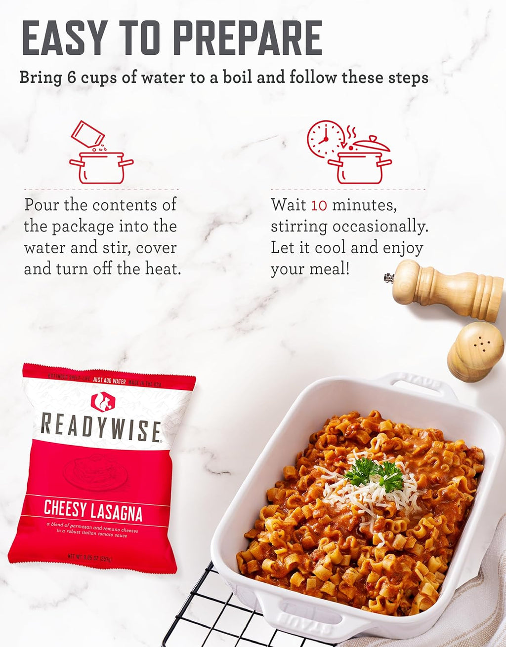 ReadyWise Emergency Food Supply - 18 Servings Survival Food Kit