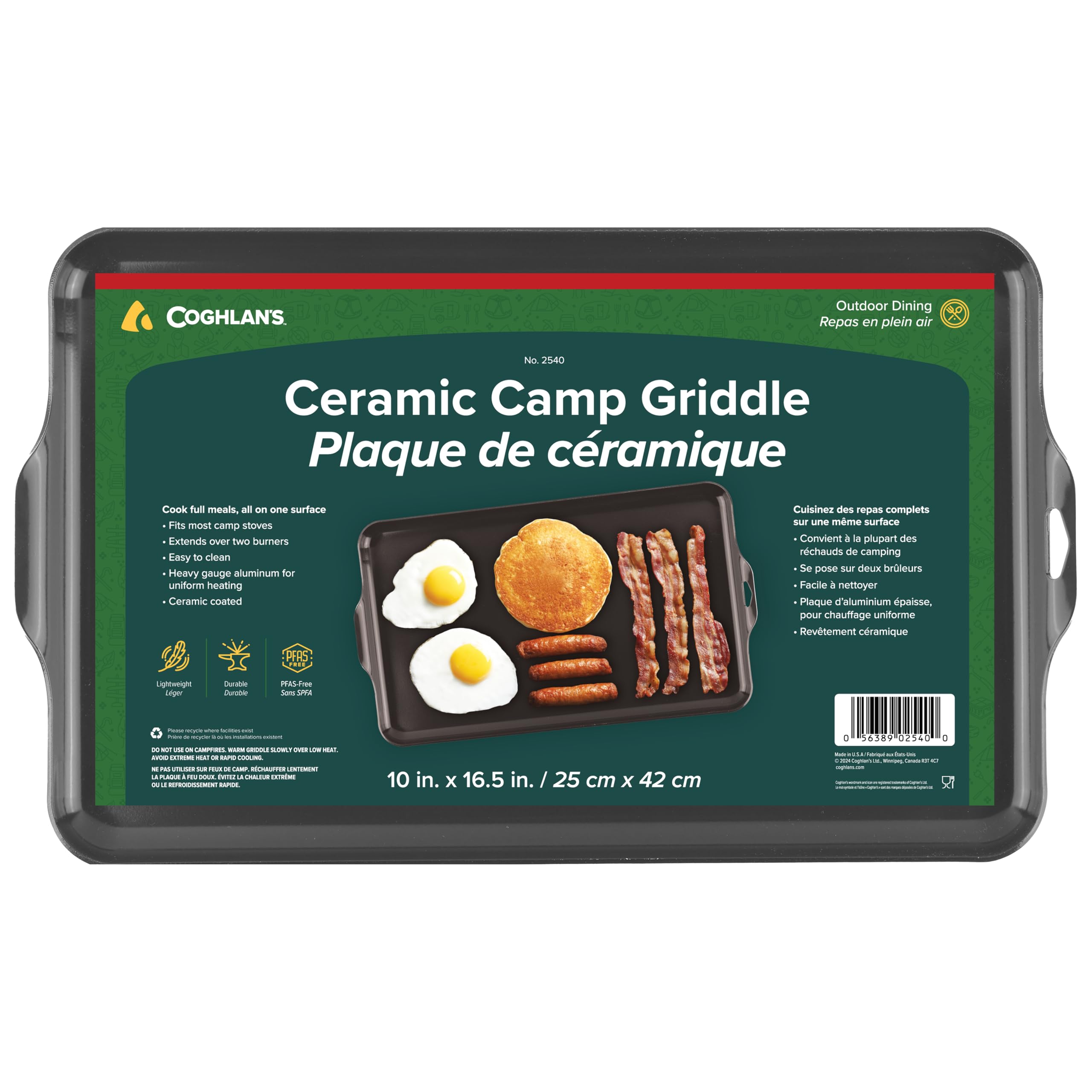 Coghlan's Camp Griddle, Lightweight Aluminum, 16.5 x 10" size