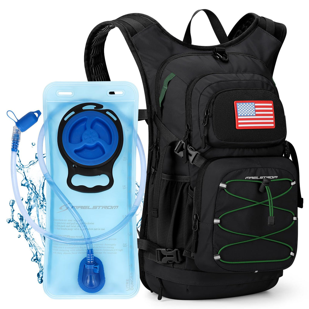 Hydration Hiking Backpack with 2L/3L Water Bladder, High Flow Bite Valve
