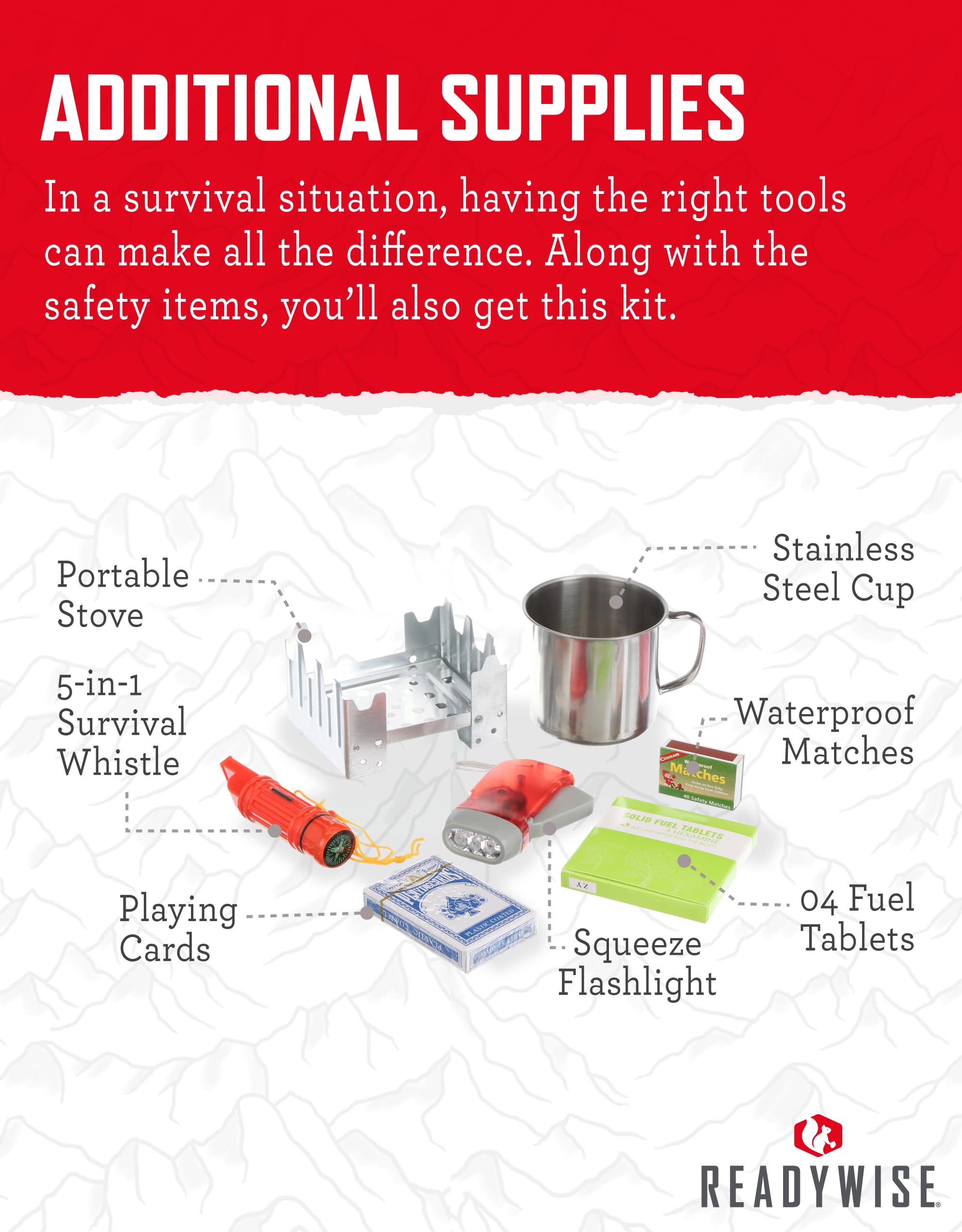 ReadyWise Emergency Survival Gear – Tactical Military Backpack, Camping Essentials Bug Out Bag & Survival Kit