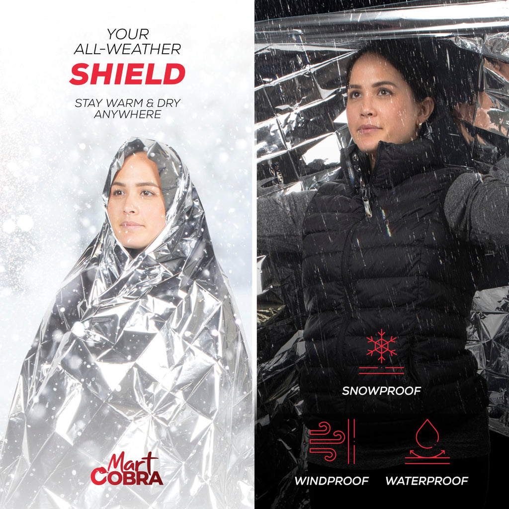 Emergency Blanket 4-Pack Space Mylar Blankets