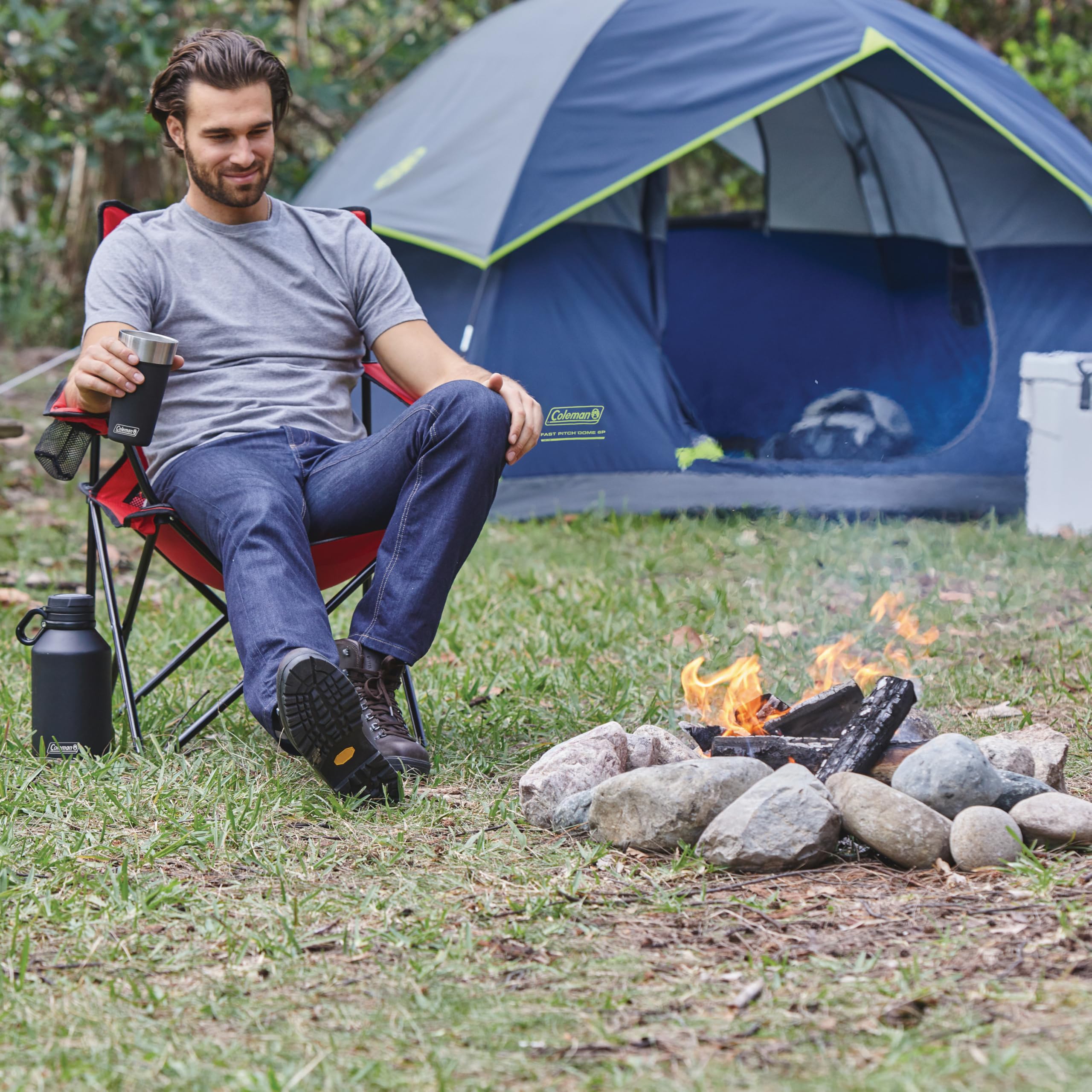 Coleman Sundome Camping Tent with Rainfly, 2/3/4/6 Person Tent Sets Up in 10 Mins, Weatherproof