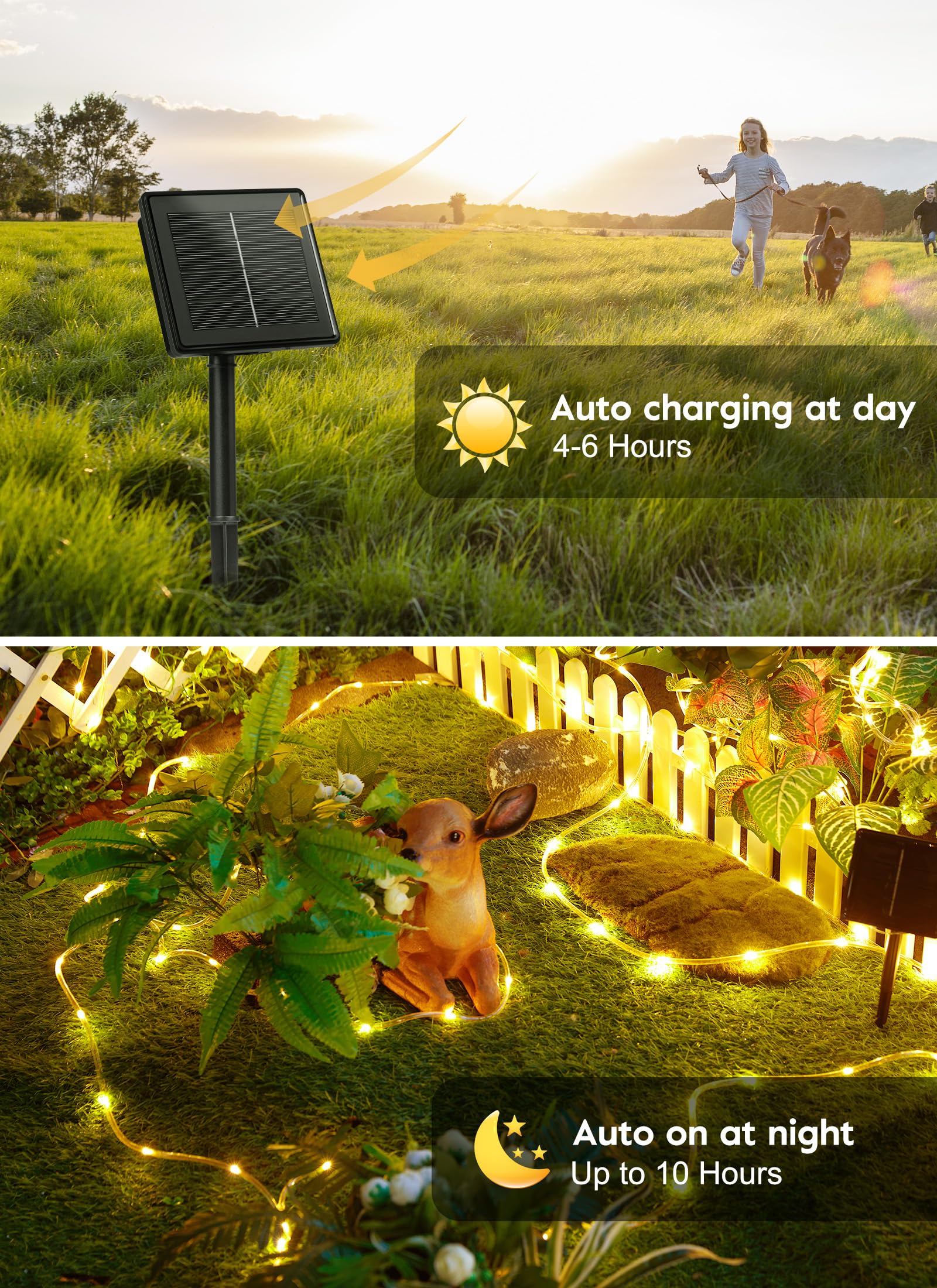 Brightown Solar Rope Lights, 39FT