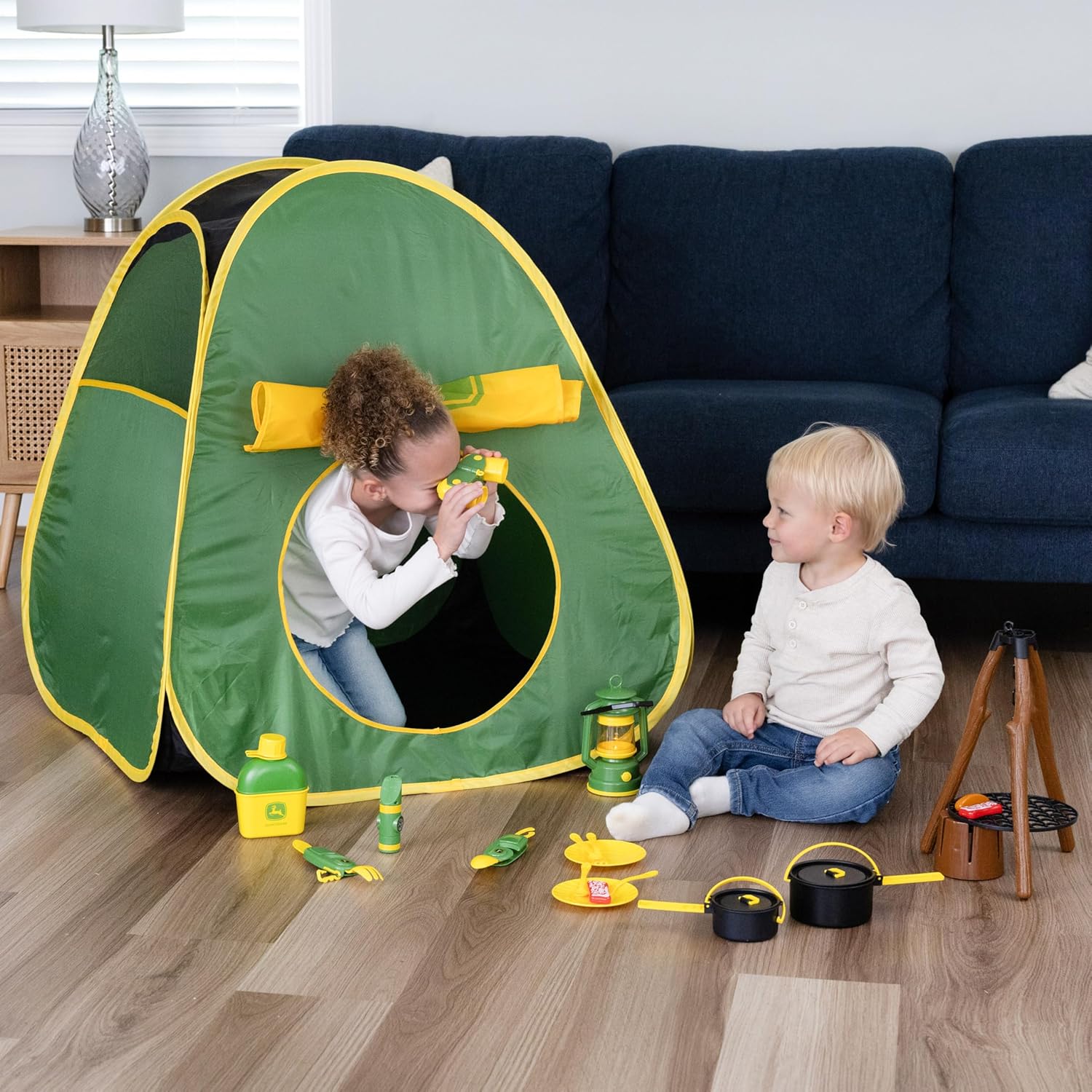 John Deere Pop-Up Camping Tent, 18 Piece Set