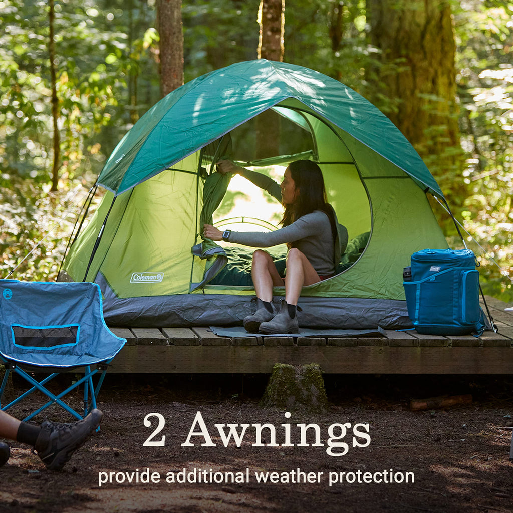 Coleman Sundome Camping Tent with Rainfly, 2/3/4/6 Person Tent Sets Up in 10 Mins, Weatherproof
