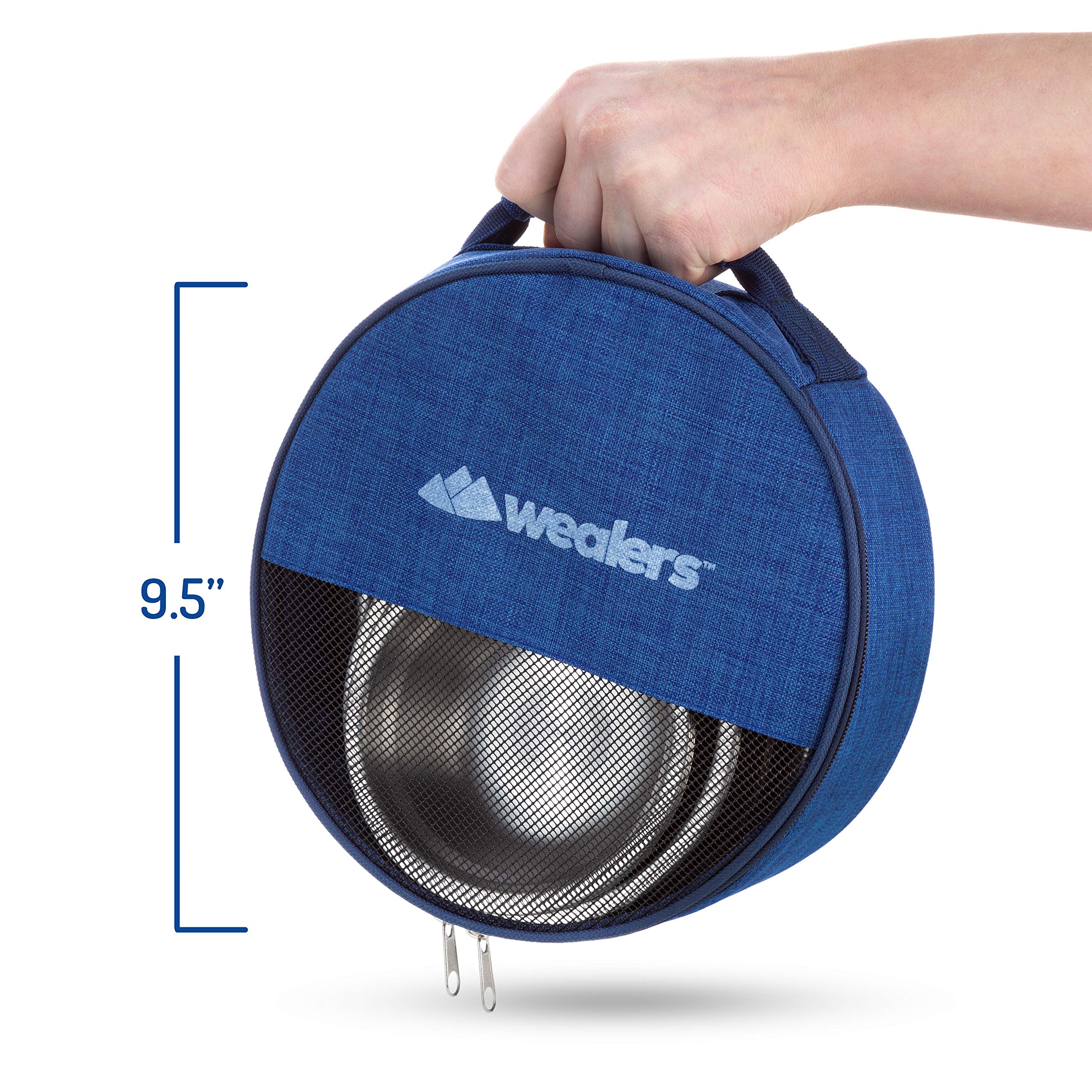 Stainless Steel Plates and Bowls Camping Set Incl. Travel Bag