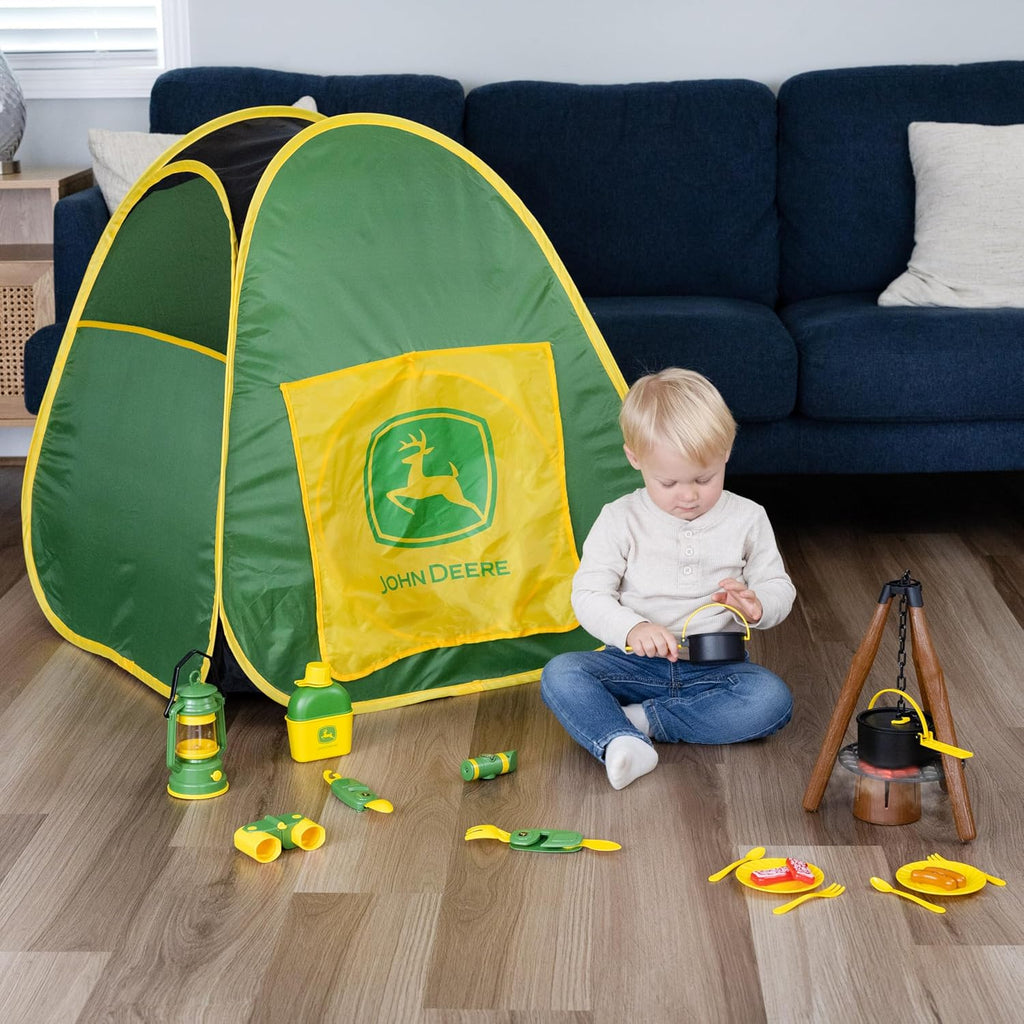 John Deere Pop-Up Camping Tent, 18 Piece Set