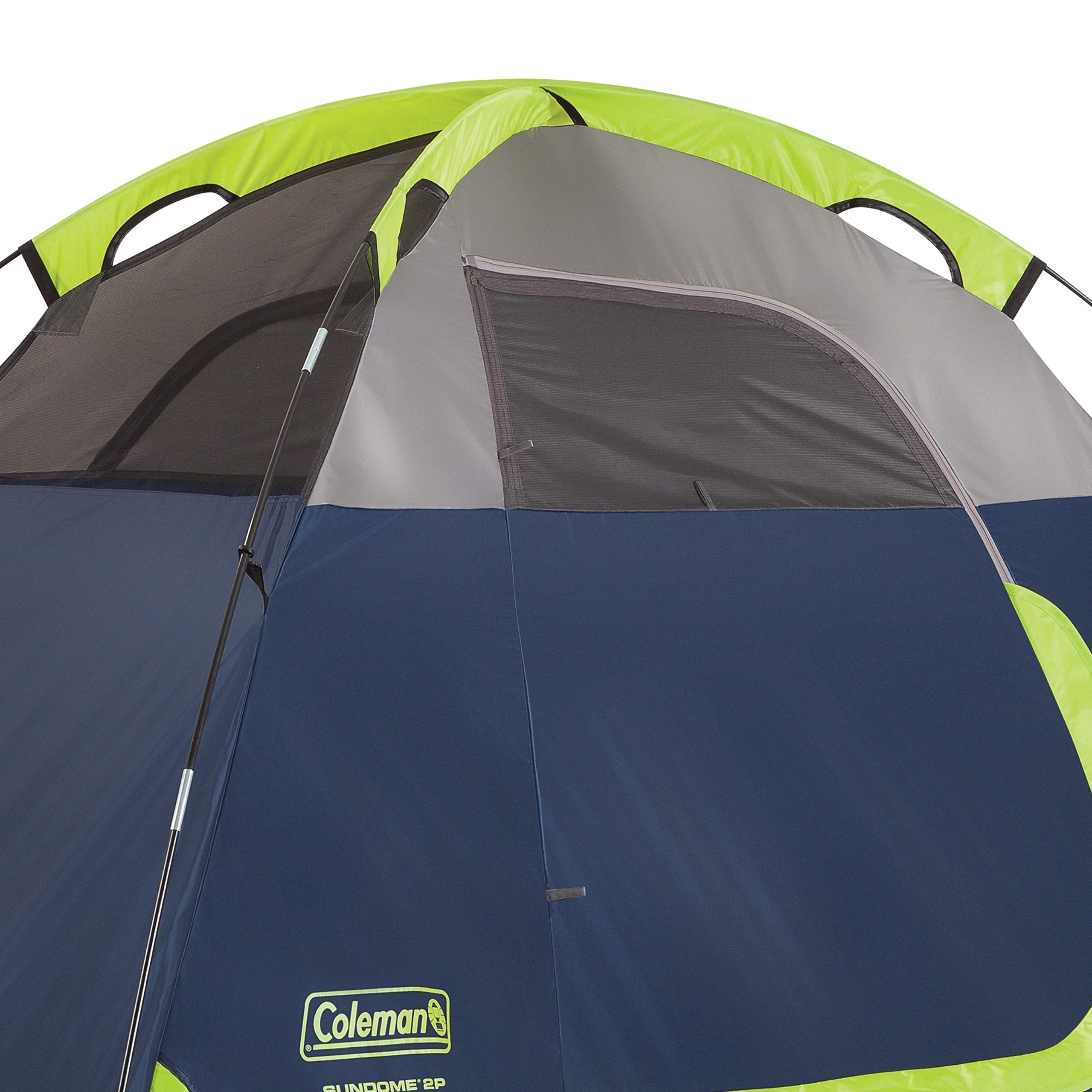 Coleman Sundome Camping Tent with Rainfly, 2/3/4/6 Person Tent Sets Up in 10 Mins, Weatherproof