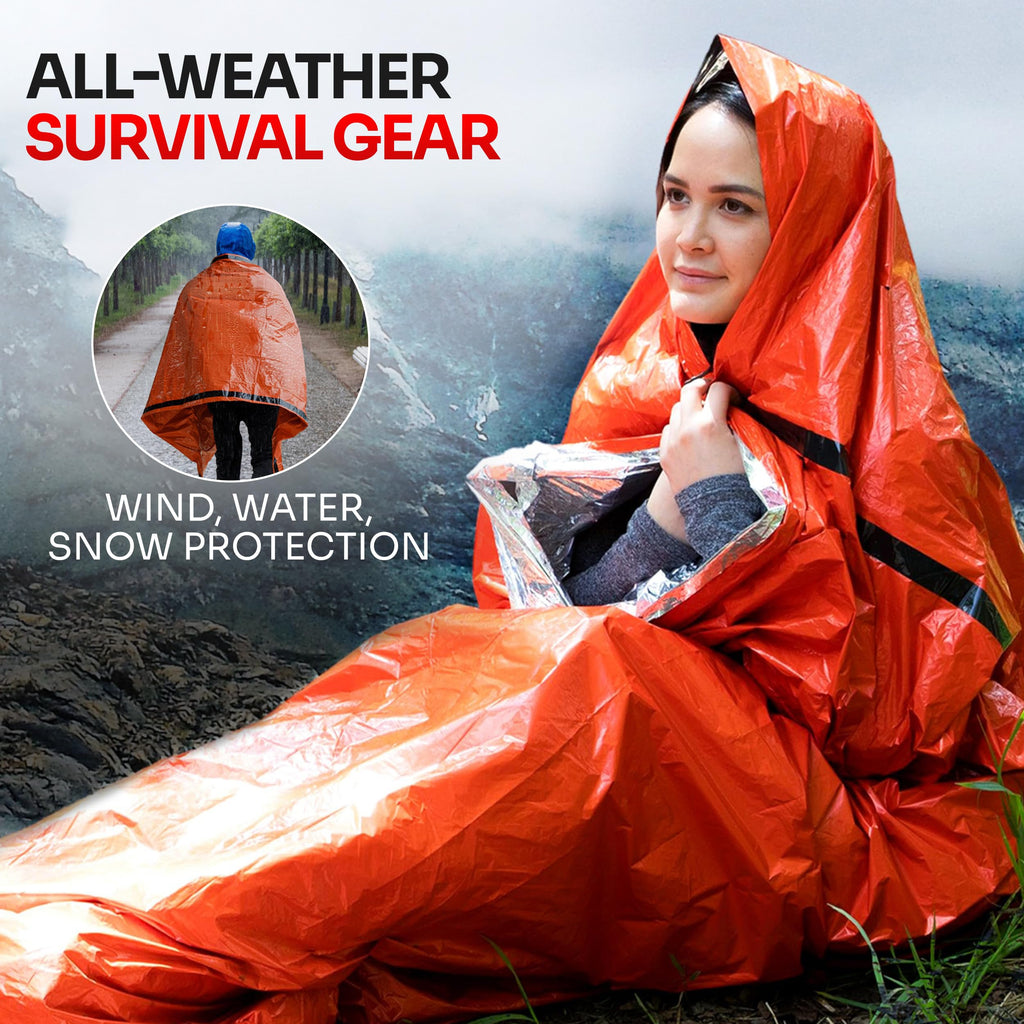 Bivy Sack Waterproof Mylar Emergency Blankets for Survival